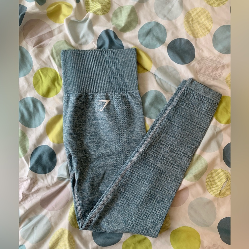 Gymshark Vital Seamless Leggings - Teal Marl color - Size Small